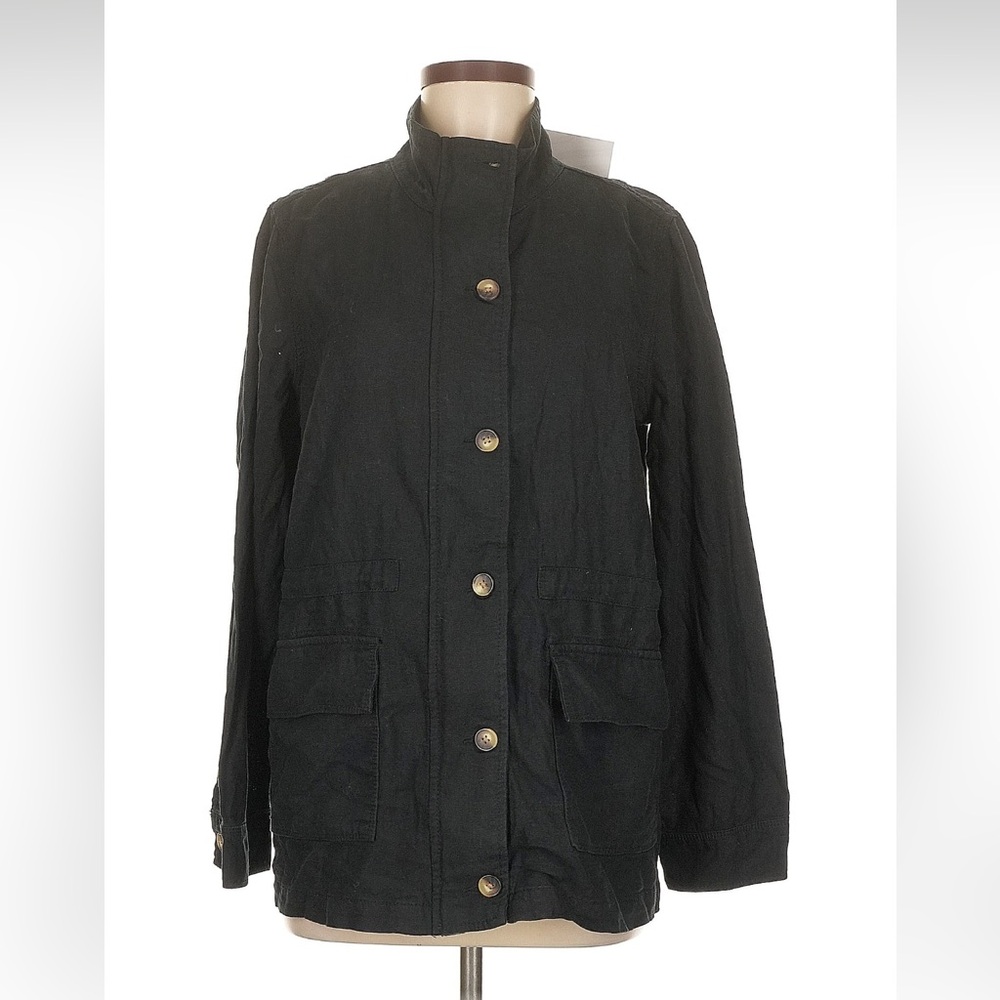 NWT Market & Spruce Linen Blend Utility Shirt Jacket